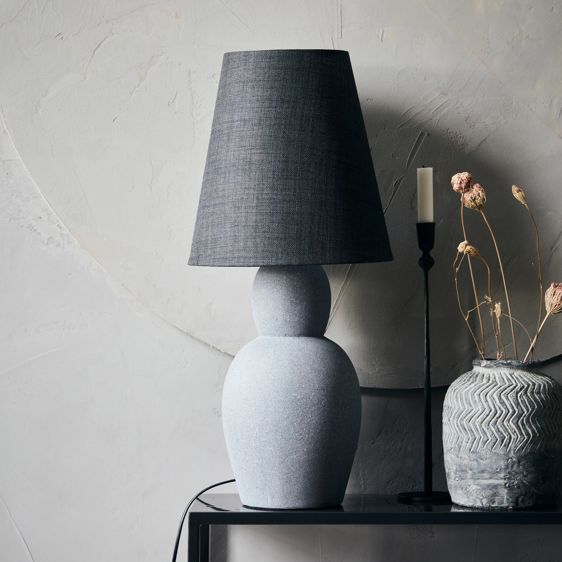 Lampe de table Orga 67 cm, Gris House Doctor