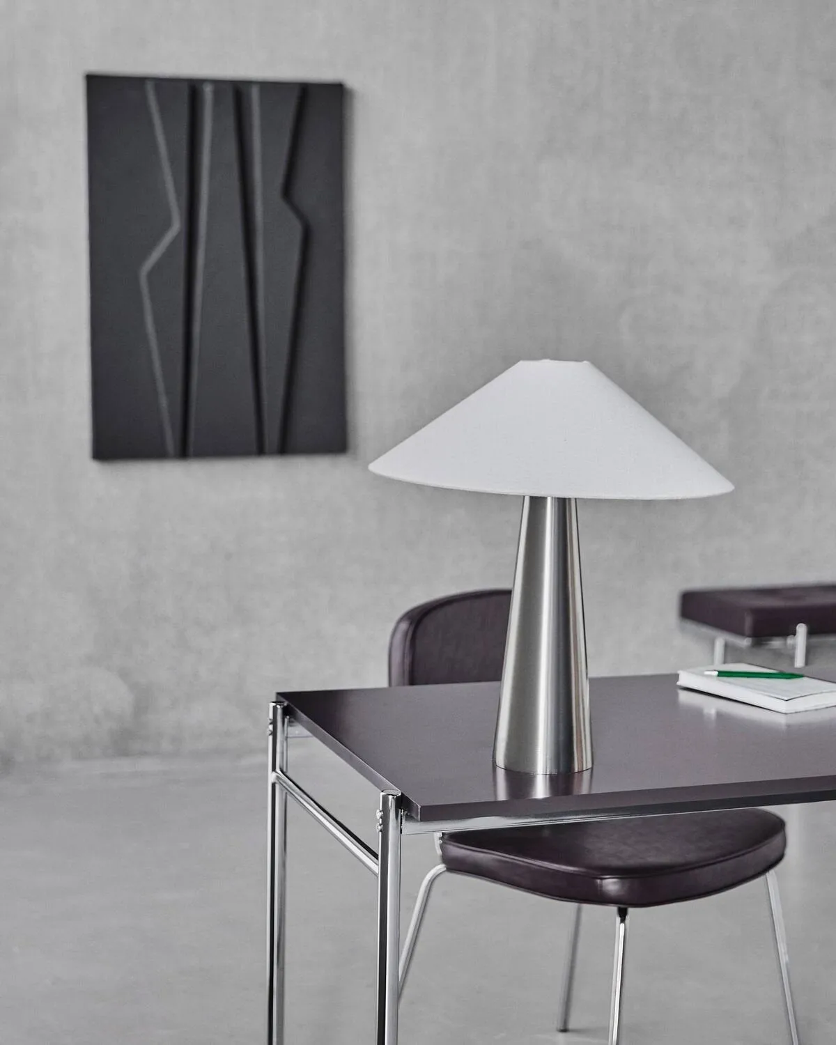 Lampe de table Soffi, Argent brossé-Off-White, Ø42x48 cm House Doctor