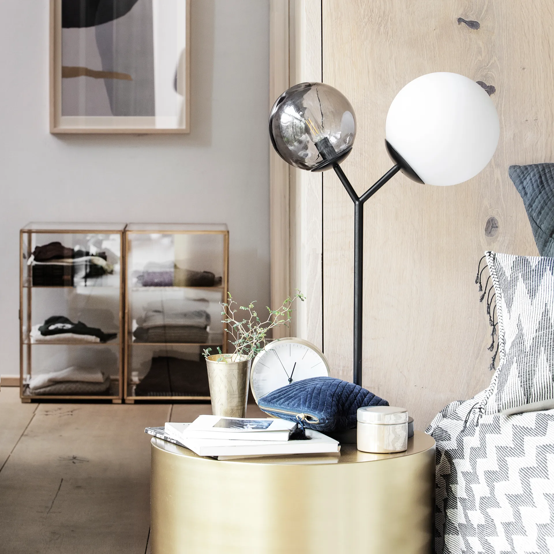 Lampe de table Twice, Noir House Doctor