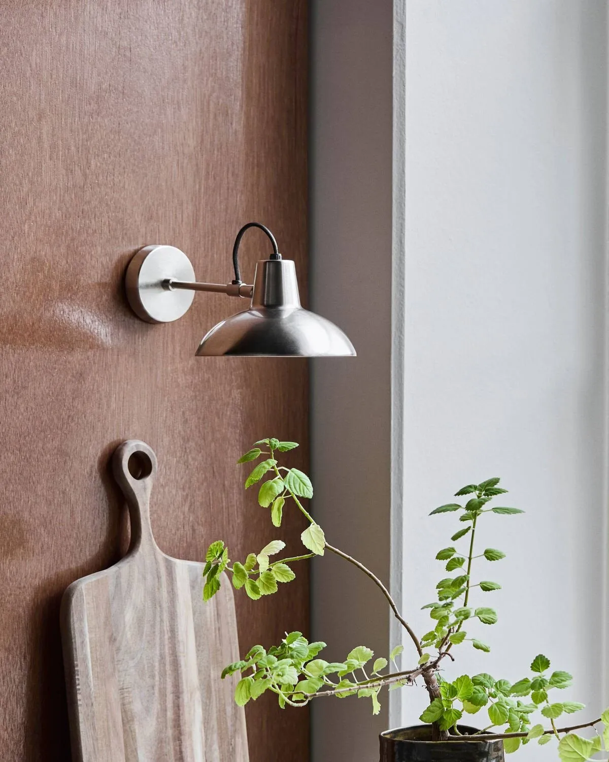 Lampe murale Desk 30 cm, Argent brossé House Doctor