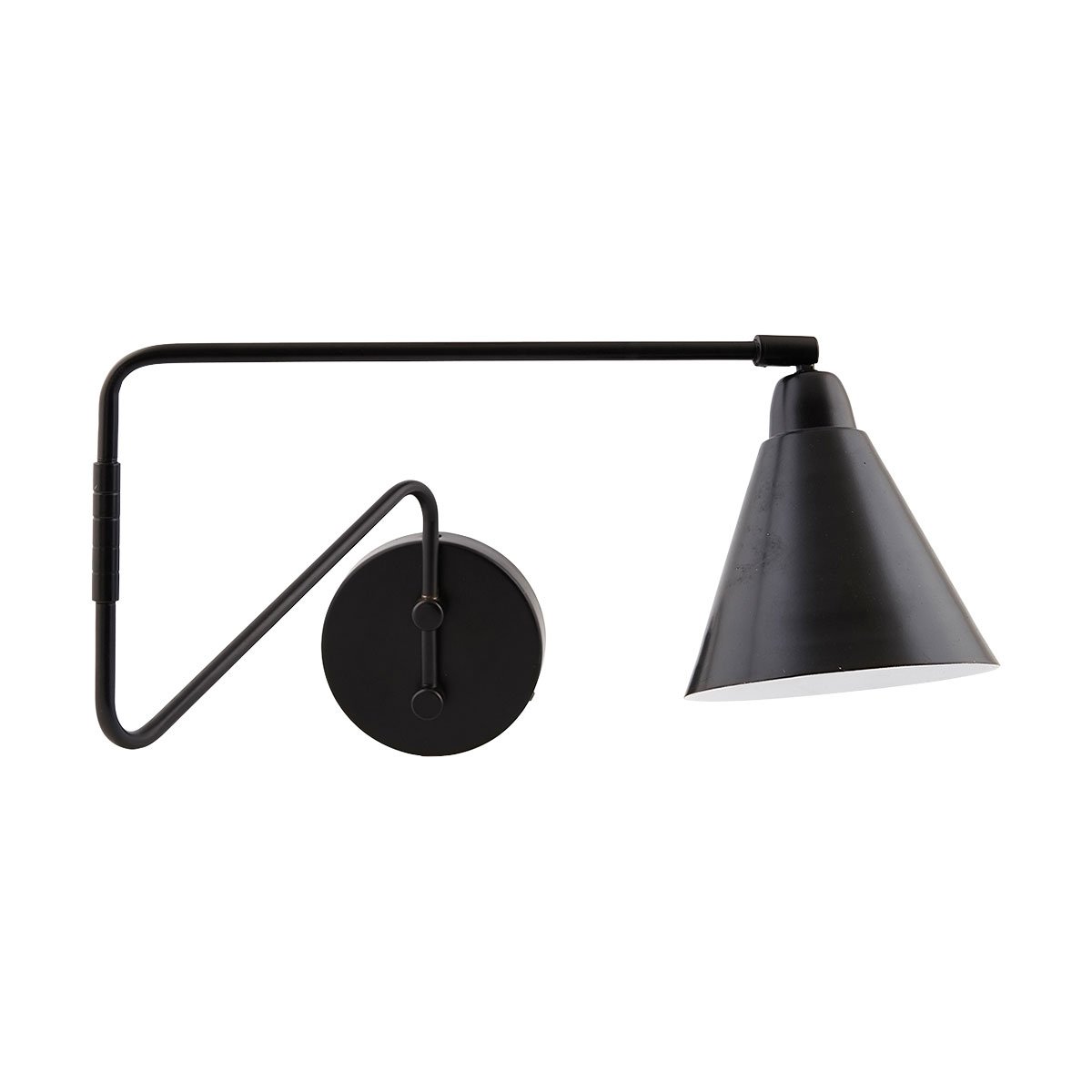 House Doctor Lampe murale Game noire grand, 70 cm | Design Scandinave | Appliques murales | Noir