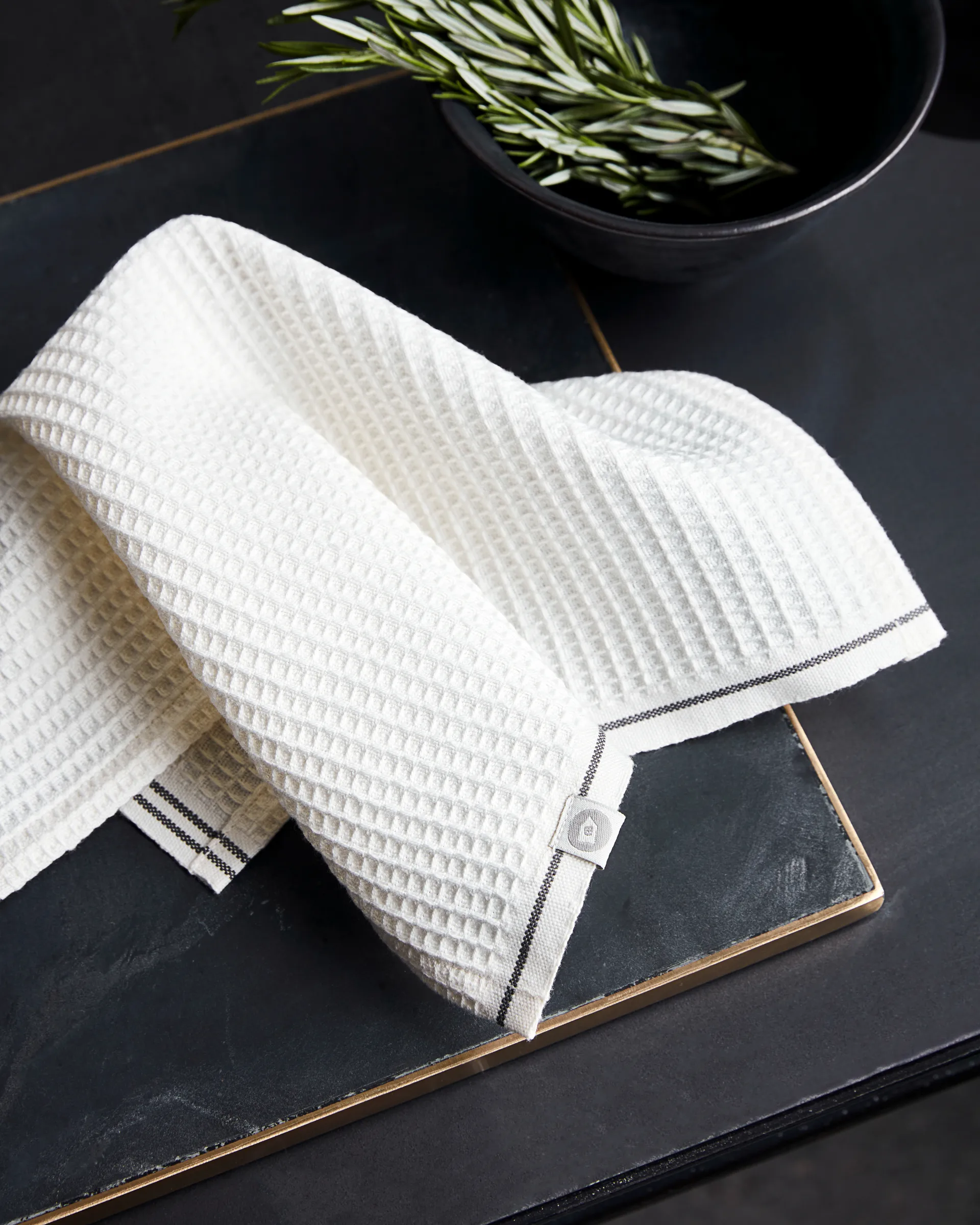 Lavette Waffle 30x30 cm Lot de 2, Gris House Doctor