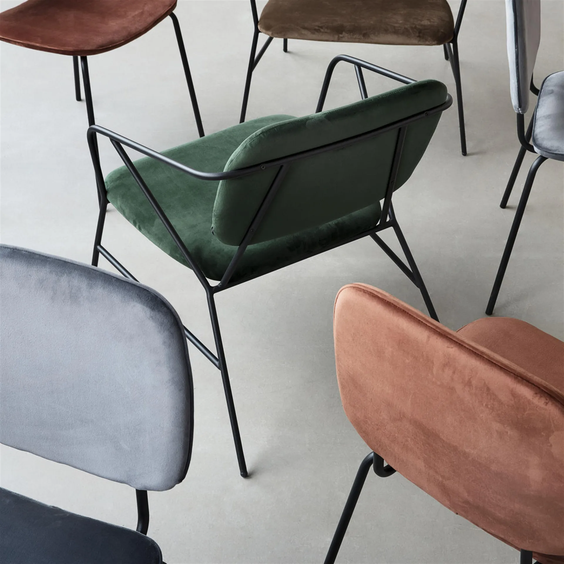 Lot de 2 chaises Comma gris,  House Doctor