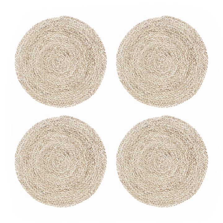 Lot de 4 sets de table rond en algues séchées - Nature - House Doctor