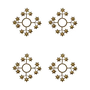 Manchettes pour bougies Star lot de 4 - Doré - House Doctor