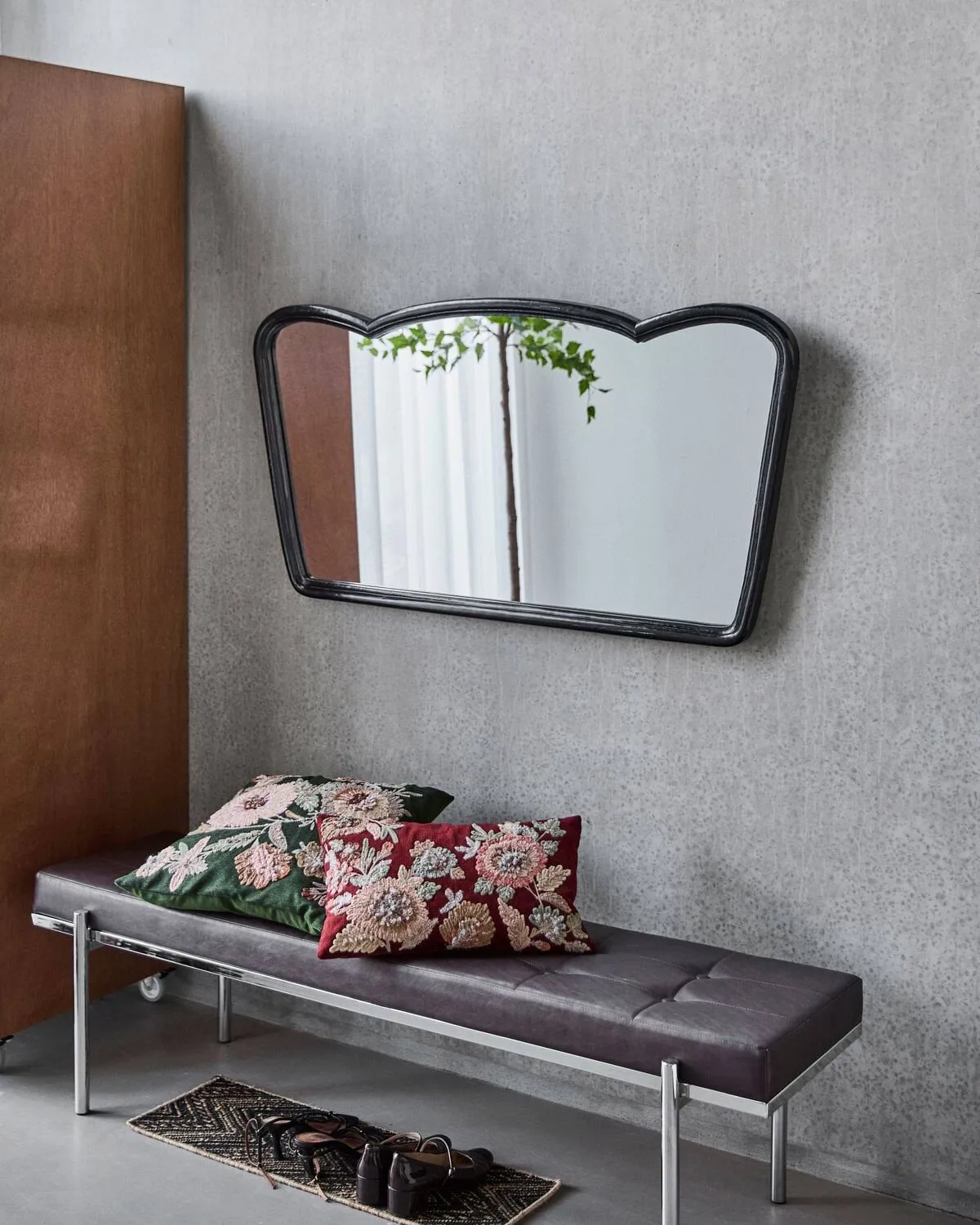 Miroir mural Jamp, Noir, 127x65 cm House Doctor