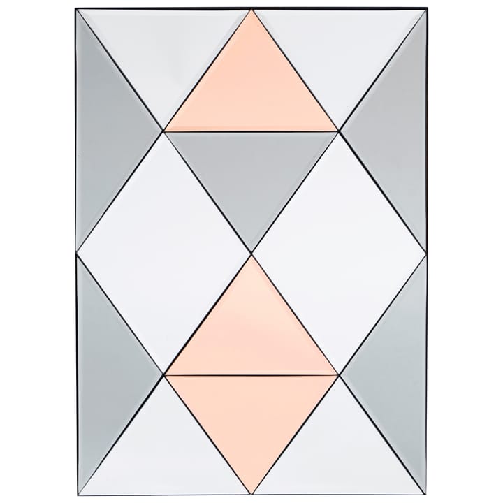 Miroir Rhomb 50x70 cm - Blanc-gris-Rose - House Doctor