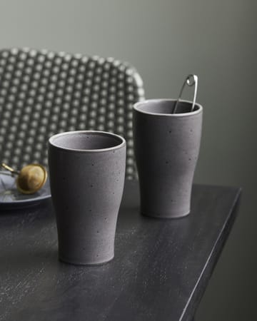 Mug isotherme Liss 14 cm Lot de 2 - Gris foncé - House Doctor