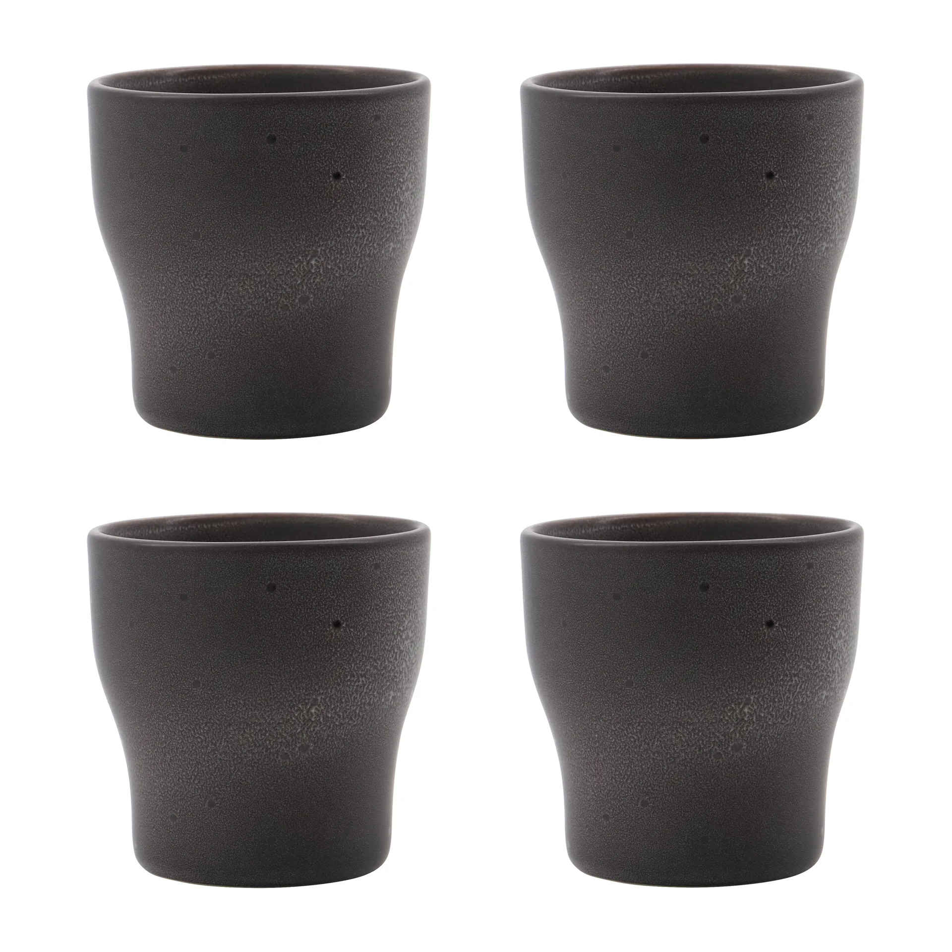 Mug isotherme Liss 9 cm Lot de 4, Gris foncé House Doctor