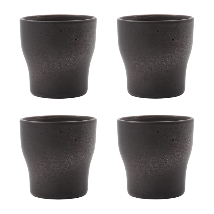Mug isotherme Liss 9 cm Lot de 4 - Gris foncé - House Doctor