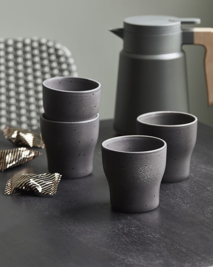 Mug isotherme Liss 9 cm Lot de 4, Gris foncé House Doctor