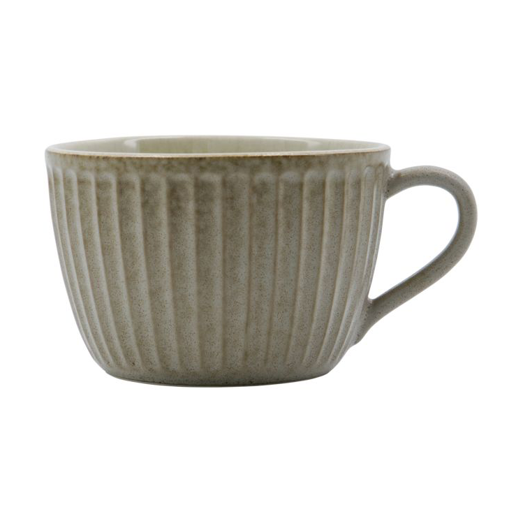 house doctor mug pleat 34 cl gris-brun