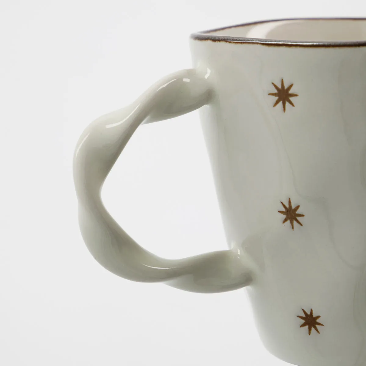 Mug Starry, lot de 2, Blanc House Doctor