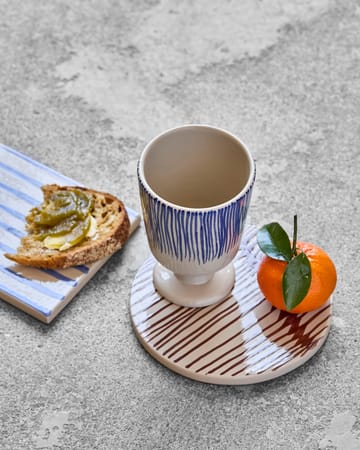 Mug sur pied Diva 25 cl, lot de 2 - Off white-Bleu - House Doctor