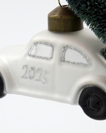 Ornement de Noël Car - Blanc-argent - House Doctor