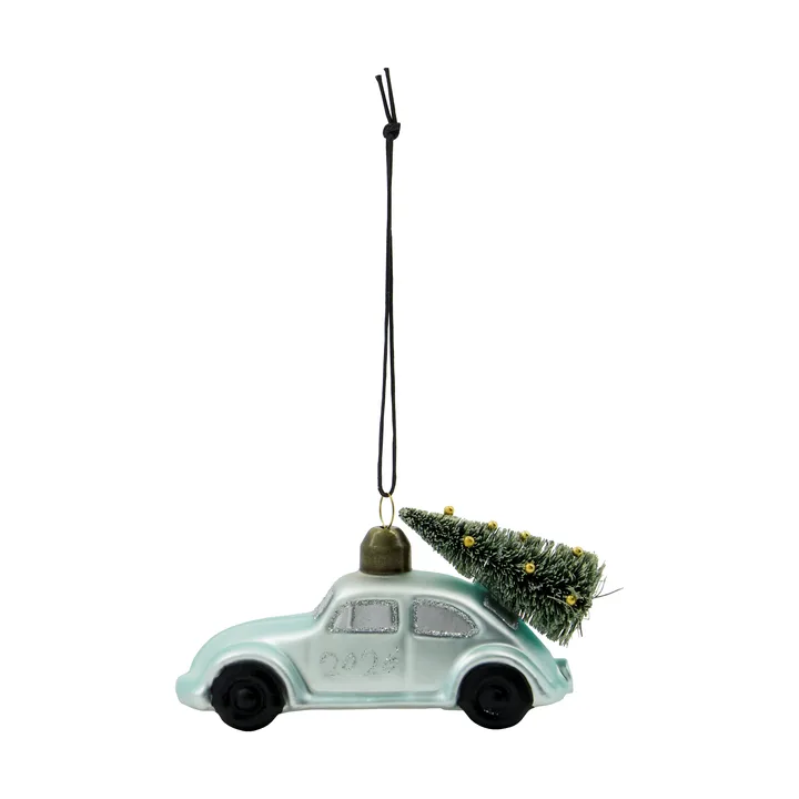 Ornement de Noël Car - Bleu clair, 2026 - House Doctor