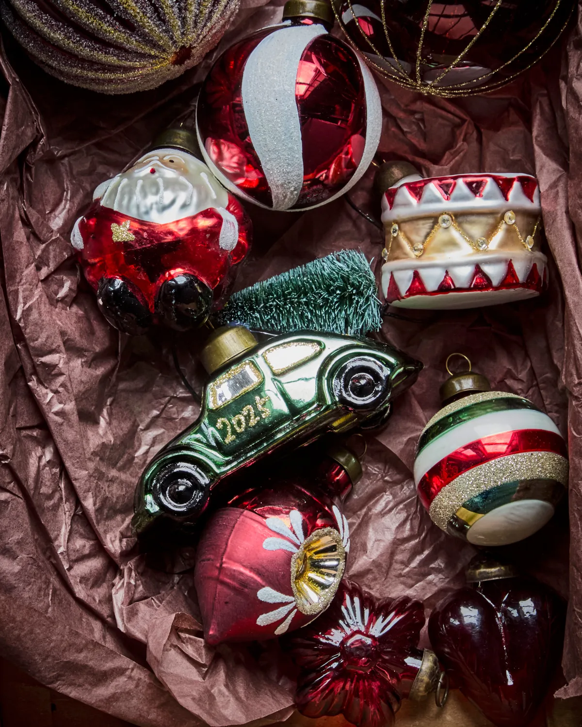 Ornement de Noël Car, Vert-or House Doctor