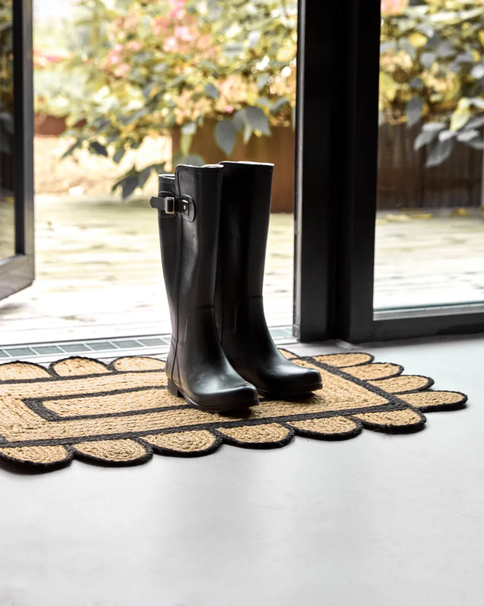 Paillasson Denta, Noir-nature, 60x90 cm House Doctor