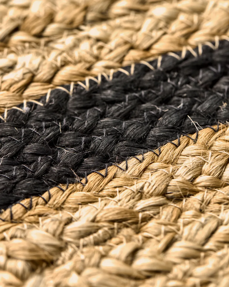 Paillasson Denta, Noir-nature, 60x90 cm House Doctor