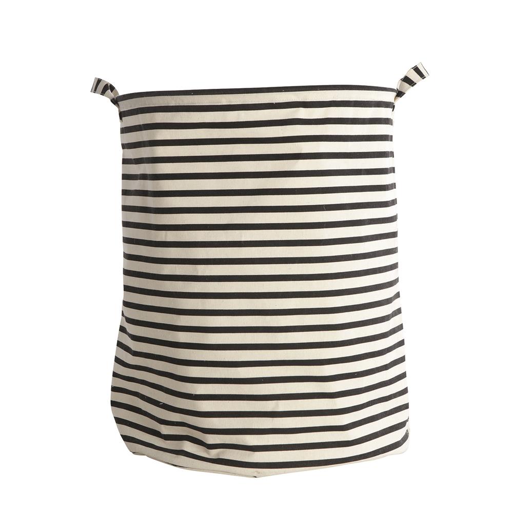 House Doctor Panier à linge Stripes House Doctor noir-blanc