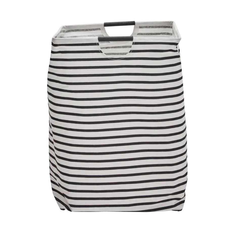 Panier à linge Stripes, Noir-blanc House Doctor