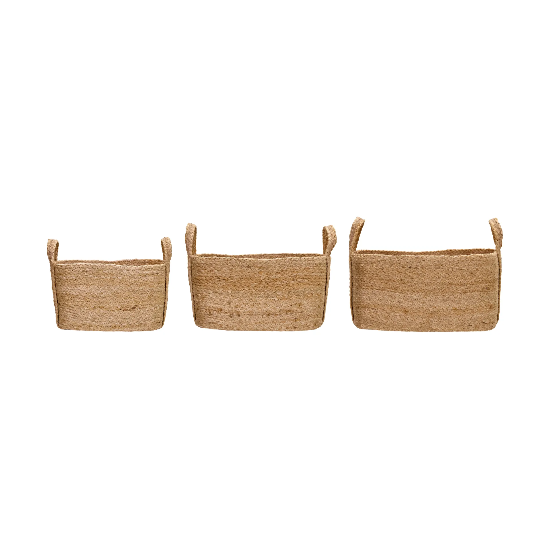 Panier de rangement Stella bas, lot de 3, Naturel House Doctor