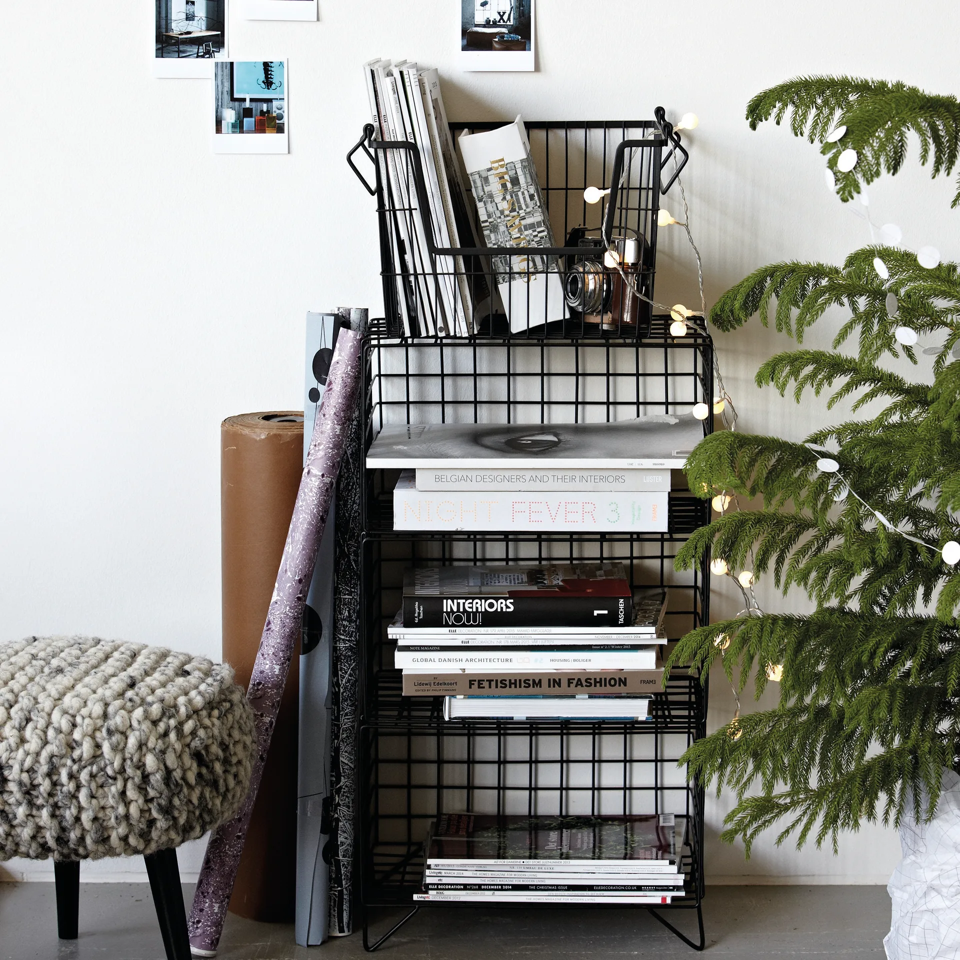 Panier de rangement TAW grand, noir mate House Doctor
