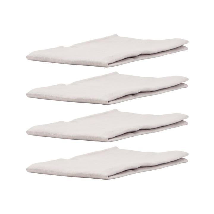 Paquet de 4 serviettes de lin By - gris pâle - House Doctor