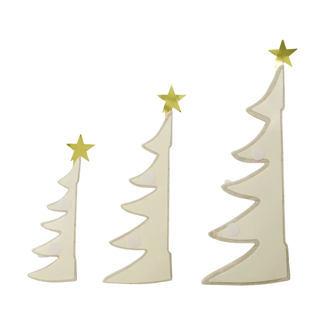 Petit sapin décoratif Tree, 3 pièces, Ivoire House Doctor