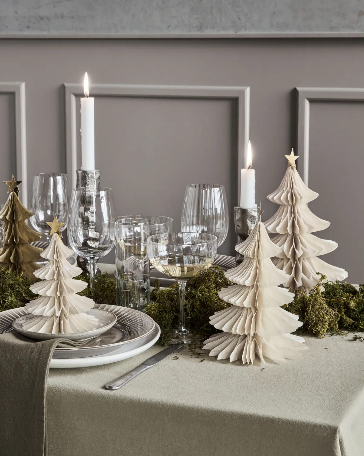 Petit sapin décoratif Tree, 3 pièces, Ivoire House Doctor