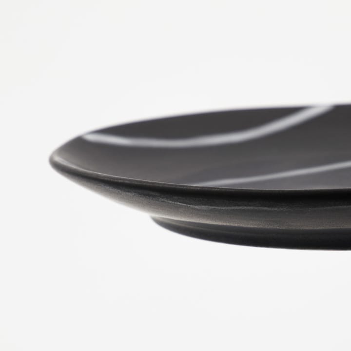 Petite assiette Line Ø19,5 cm, Noir-marron House Doctor