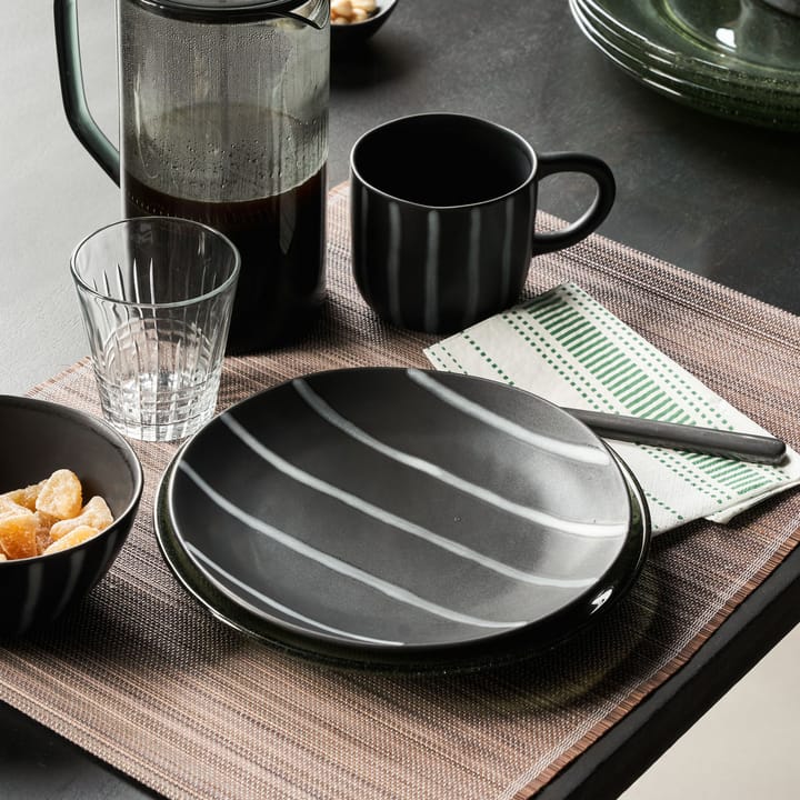 Petite assiette Line Ø19,5 cm, Noir-marron House Doctor