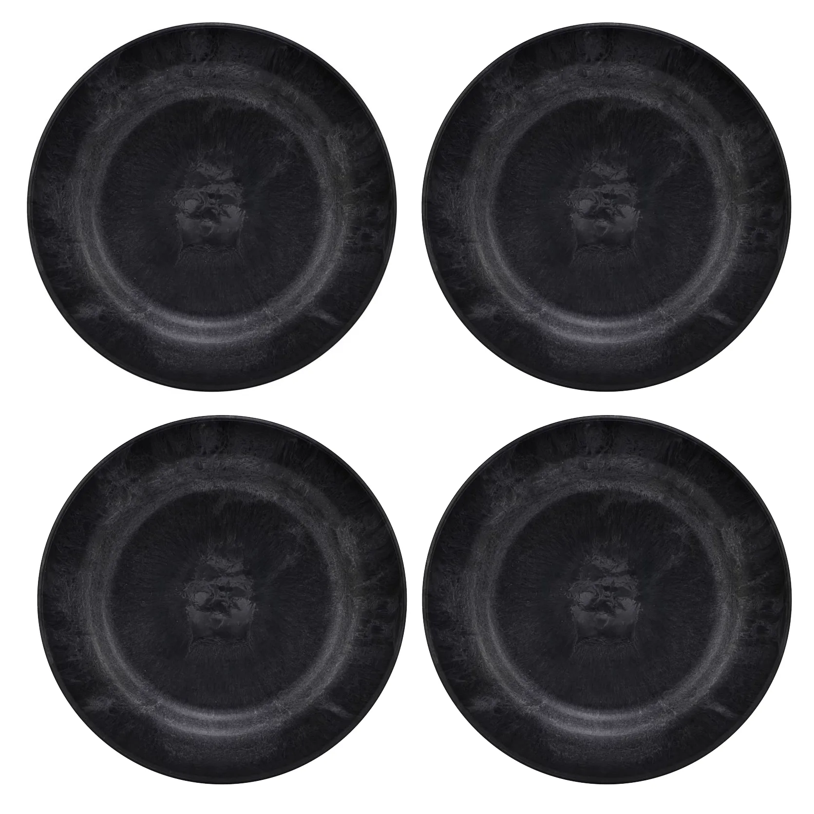 Petite assiette Serveur 18cm Lot de 4, Noir House Doctor