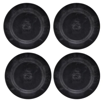 Petite assiette Serveur 18cm Lot de 4 - Noir - House Doctor