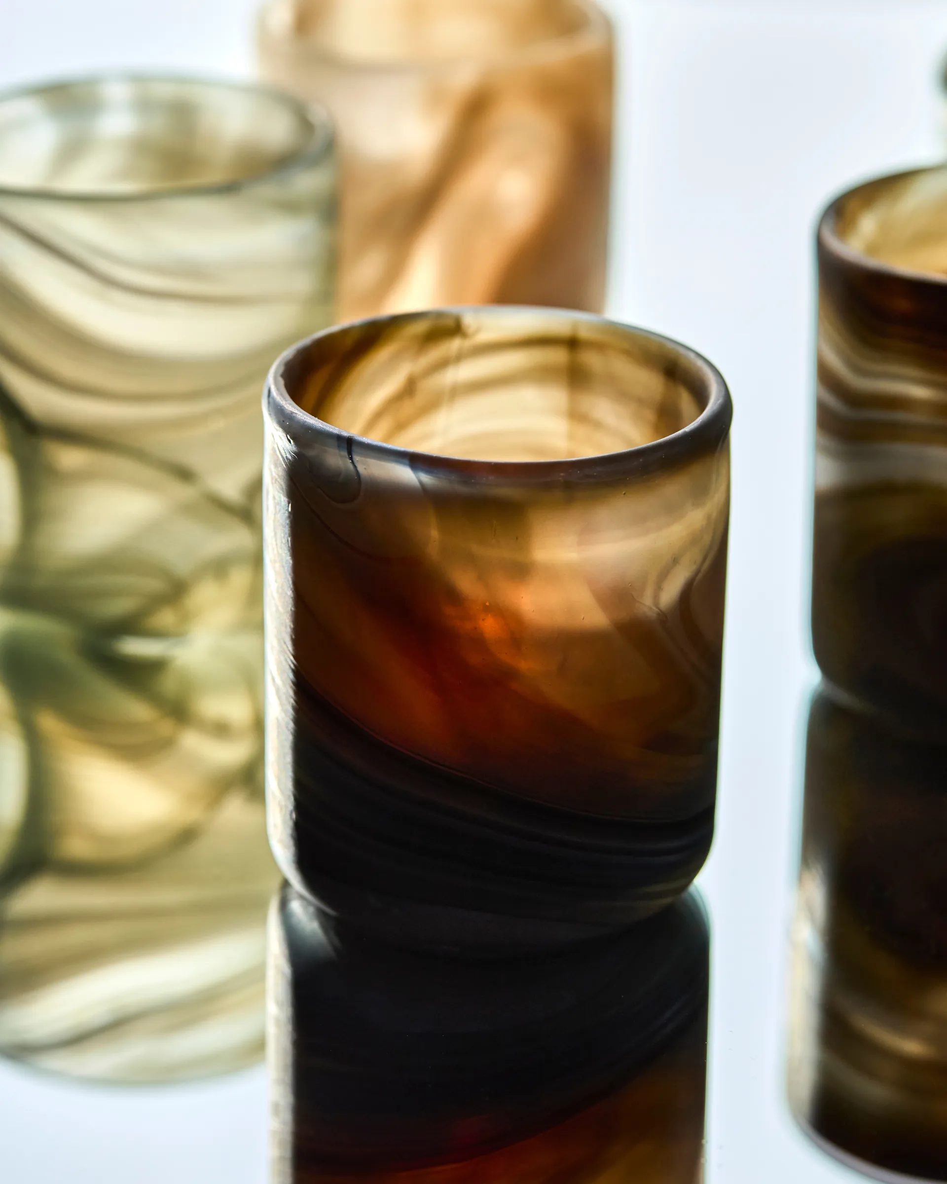 Photophore Kae Ø7x8 cm, Marron House Doctor