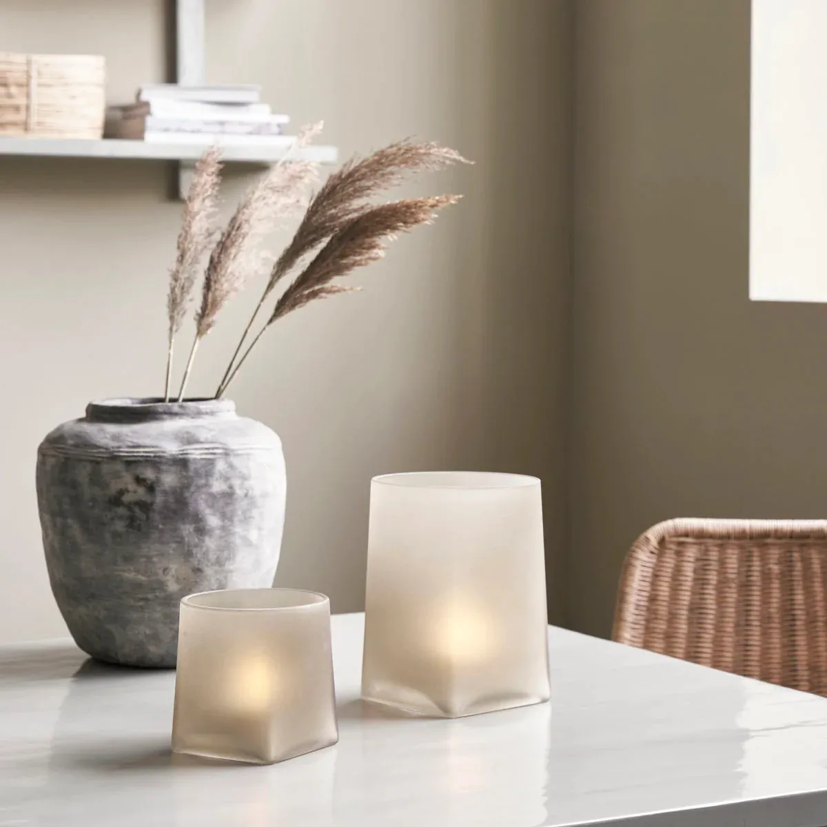 Photophore Made marron clair, 20 cm House Doctor