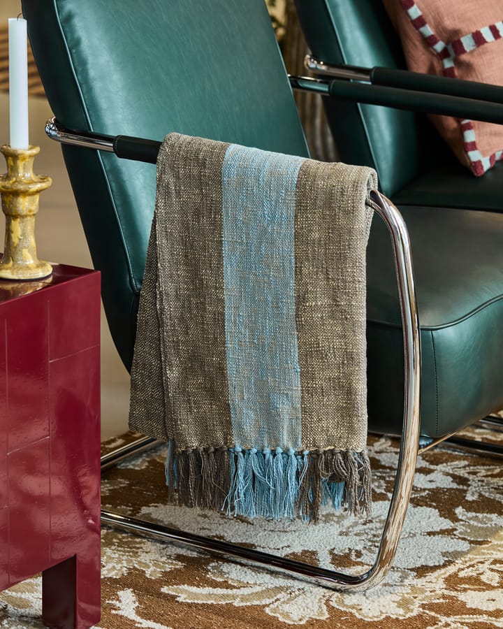 Plaid Ponra 130x180 cm, Brun-bleu clair House Doctor