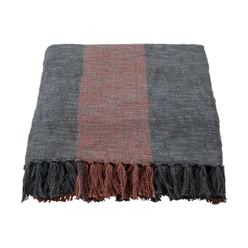 Plaid Ponra 130x180 cm - Kaki-Rouge brûlé - House Doctor