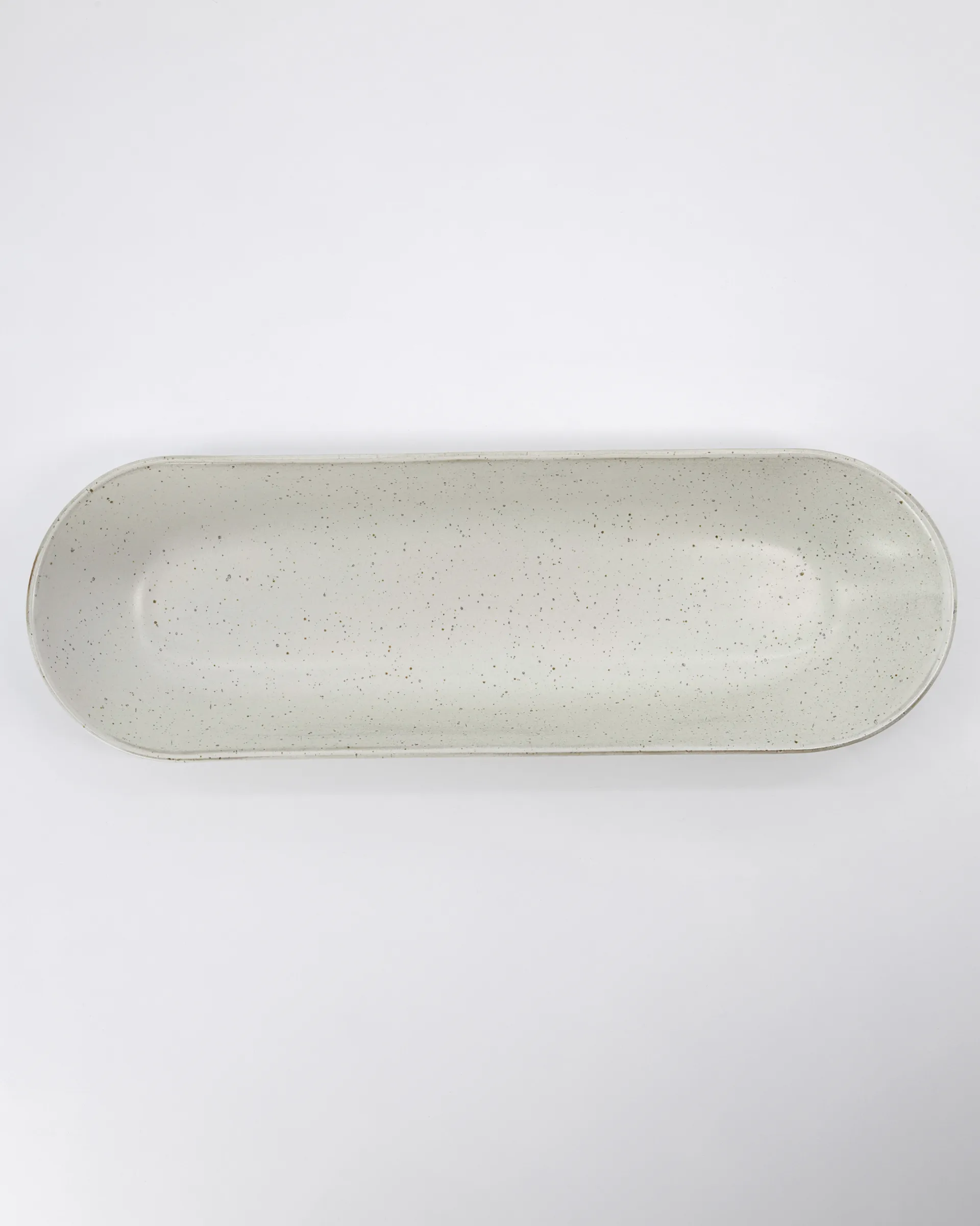 Plat à service Pion 12x35 cm, Gris-blanc House Doctor