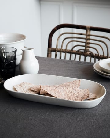 Plat à service Pion 19x38 cm - Gris-blanc - House Doctor