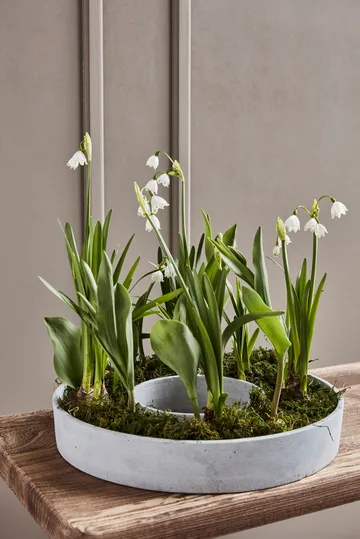 Plateau bougeoir Ring - Béton - House Doctor