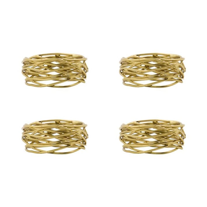 Porte-serviettes Ring, lot de 4 - Doré - House Doctor