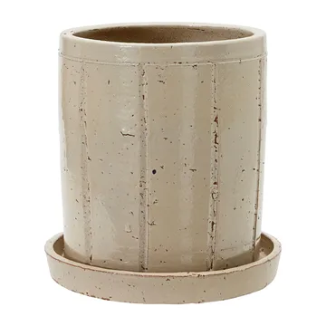 Pot de fleur avec soucoupe Julian Ø22 cm - Beige - House Doctor