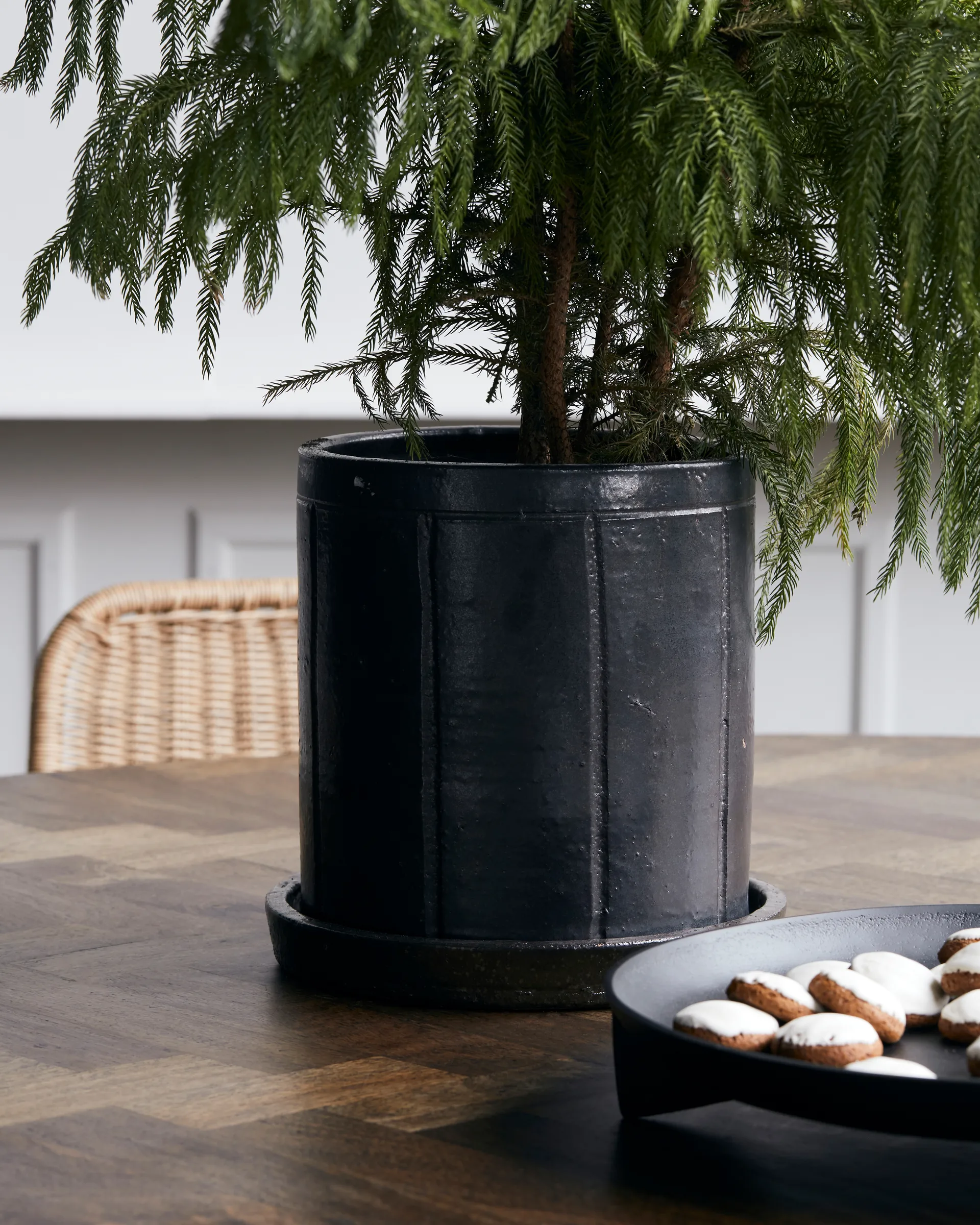 Pot de fleur avec soucoupe Julian Ø22 cm, Marron House Doctor