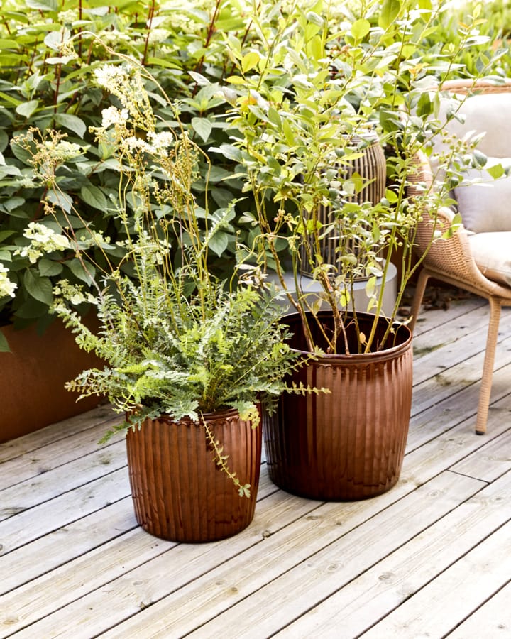 Pot Groove 2 pièces small, Marron House Doctor