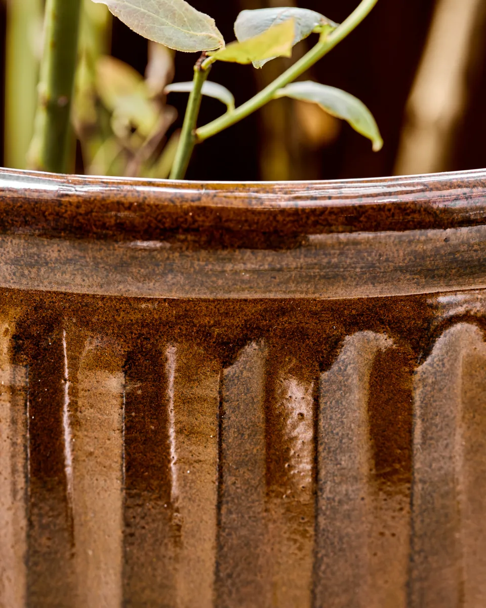 Pot Groove 2 pièces small, Marron House Doctor