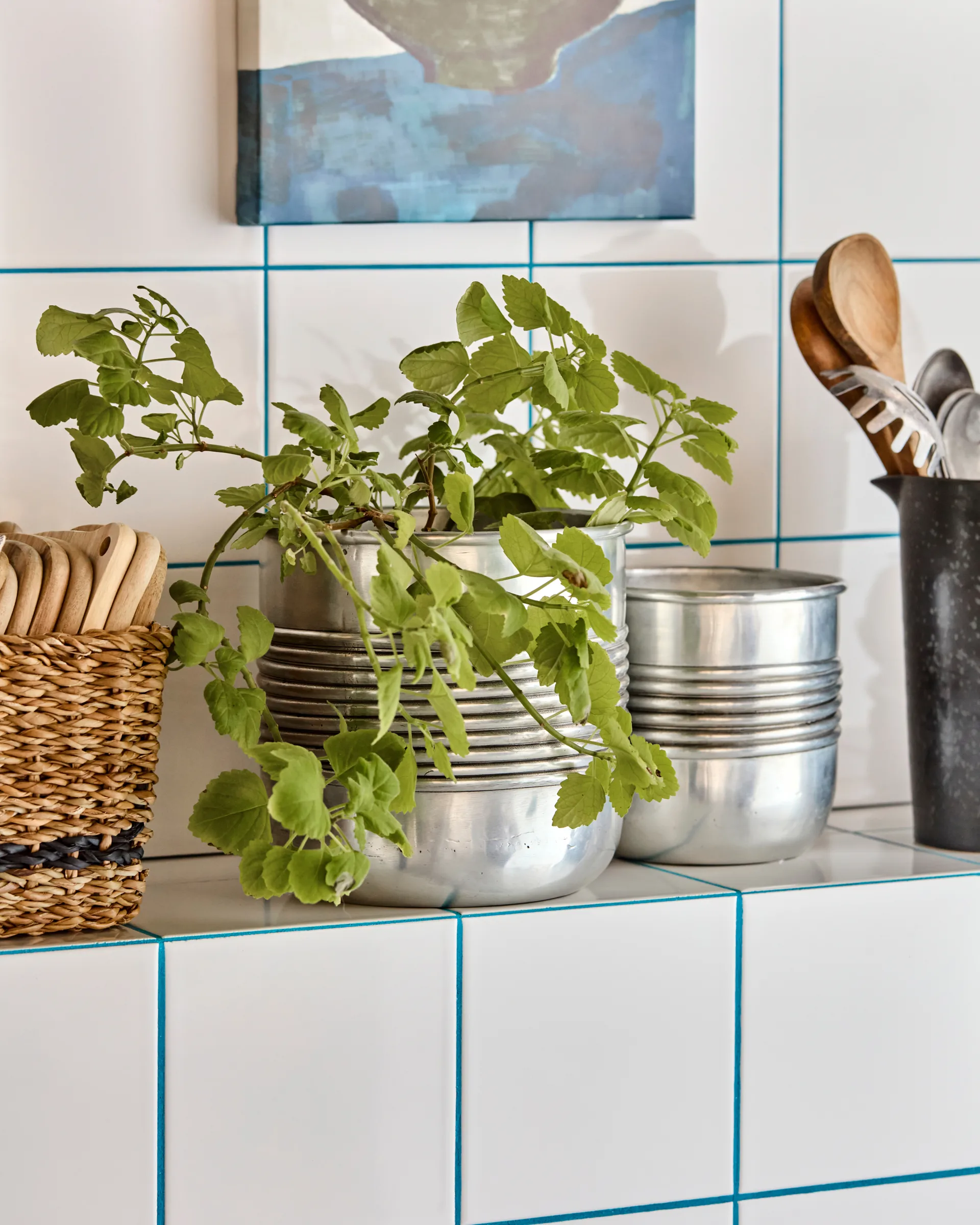 Pot Groove aluminium, 2 pièces, Argent antique House Doctor