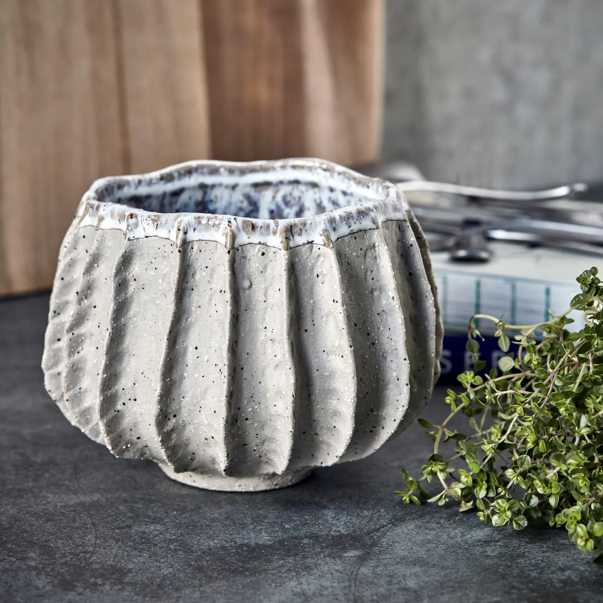 Pot Shell Ø18 cm, Gris House Doctor