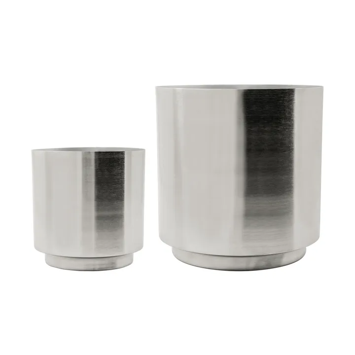 Pots Bailey,  lot de 2 - Silver finish - House Doctor