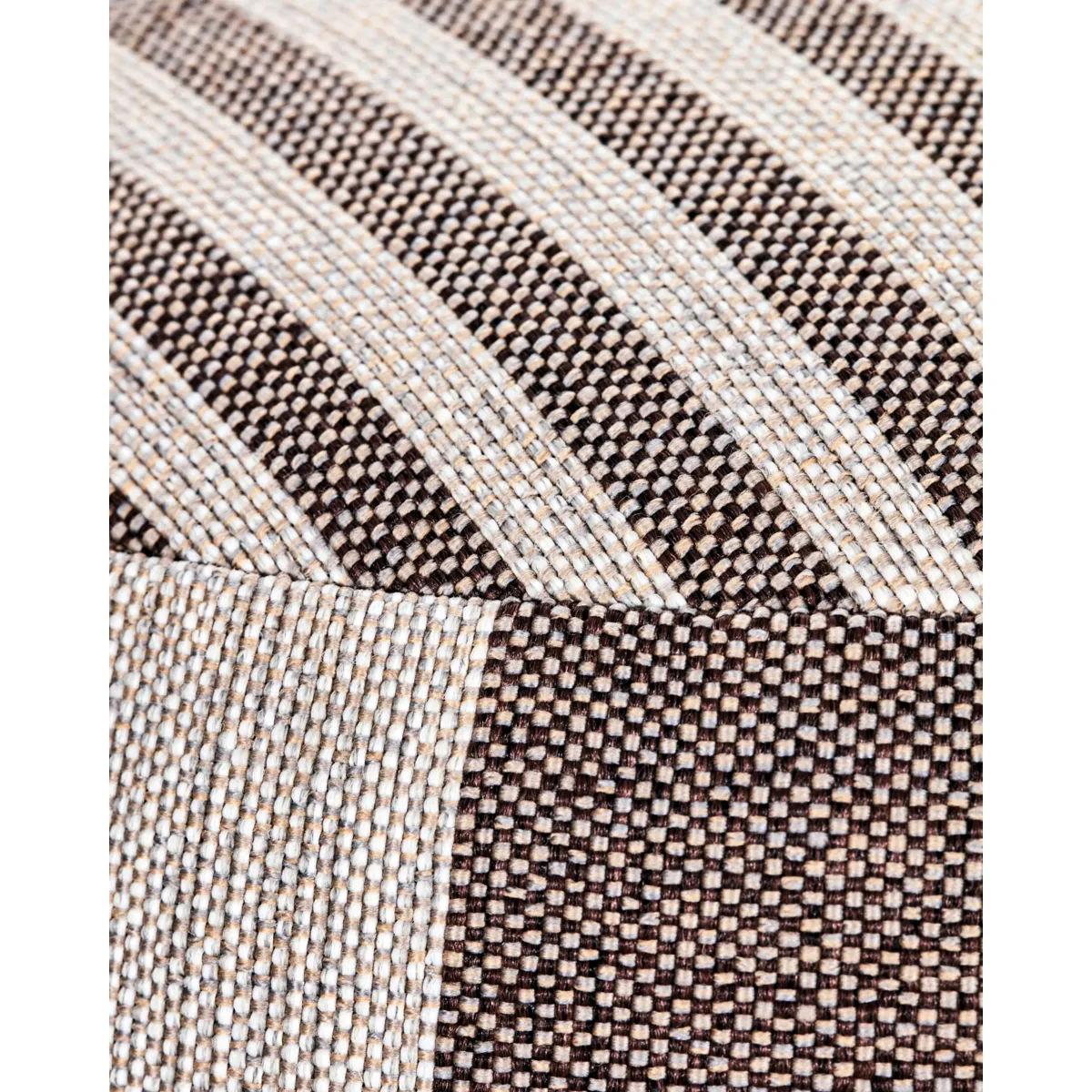 Pouf Alfo Ø60x40 cm, Brun-blanc House Doctor